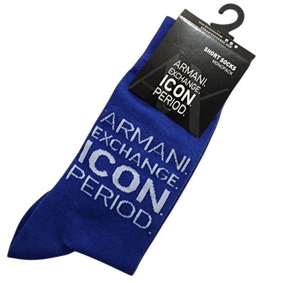 Armani Exchange Womens Icon Logo Trouser Socks One Size 1 pair - Picture 1 of 3